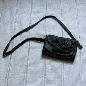 Candie's Black Crossbody Bag with Bow Detail